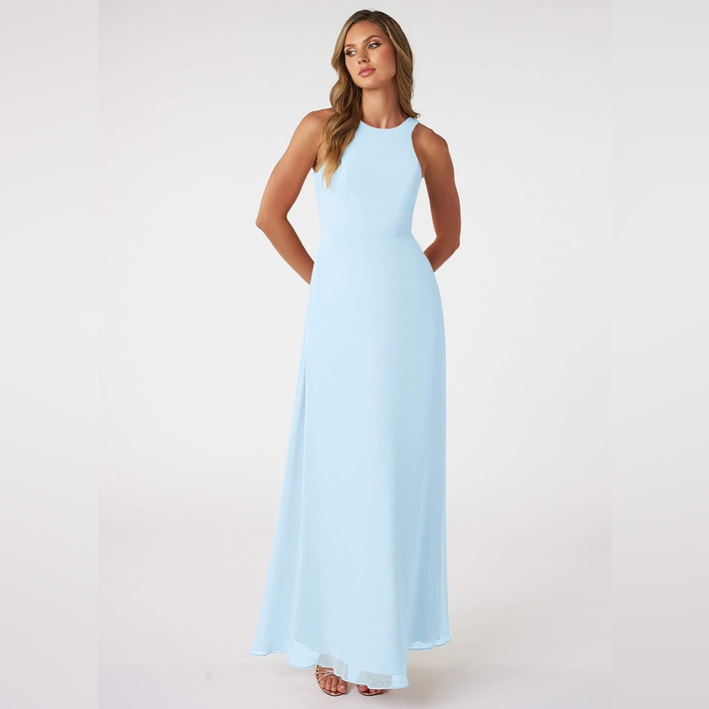 Azazie Aubree Sky Blue Gown